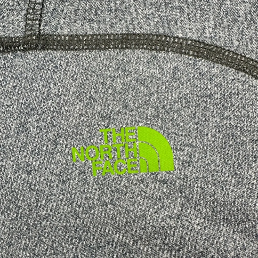 The North Face Mens Quarter Zip Fleece Pullover Grey Black Lime Green NF00CP4A L